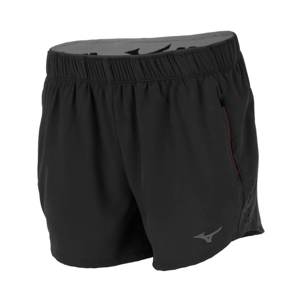 Calções Mizuno Running Alpha 4" - Mulher - Pretas - GIPUZ2985